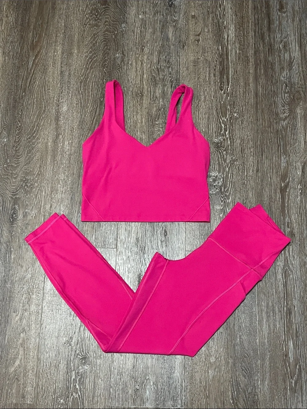EUC Lululemon Matching Align Ripened Raspberry Set. Size 6 - Picture 1 of 11